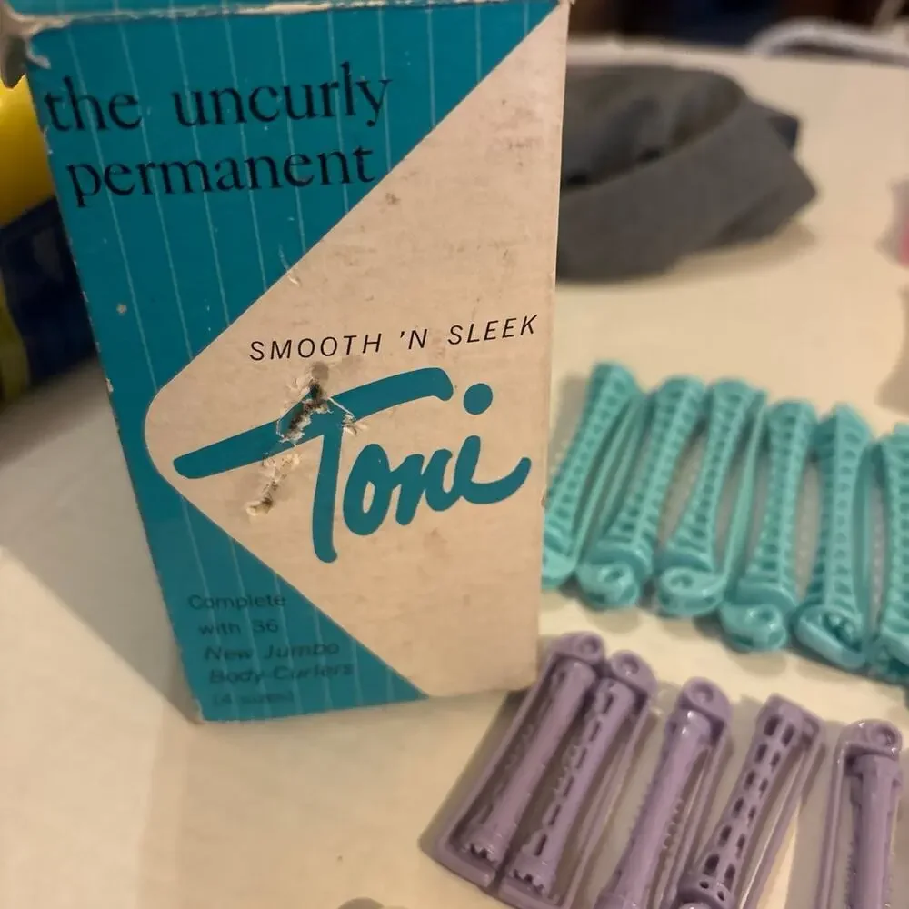 Vintage Toni Smooth N Sleek Home Permanent Wave Kit Curvers Curlers Boxed Lot 74